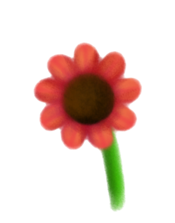 A red sunflower